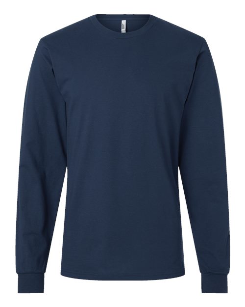 Unisex Fine Jersey Long Sleeve Tee - Sea Blue