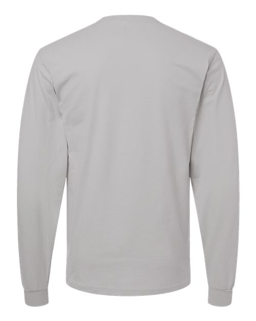 Unisex Fine Jersey Long Sleeve Tee - New Silver