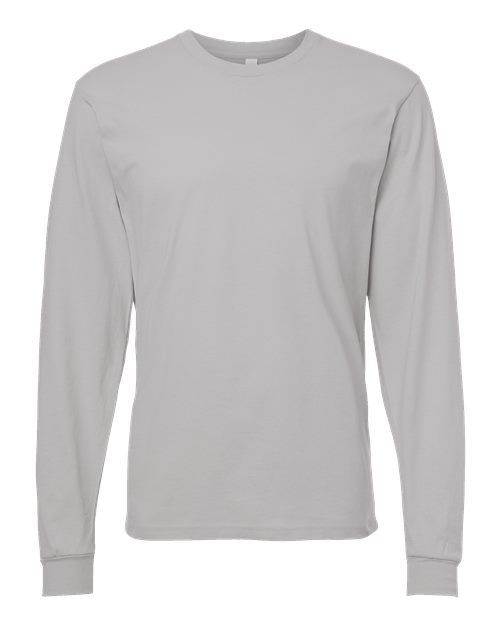 Unisex Fine Jersey Long Sleeve Tee - New Silver