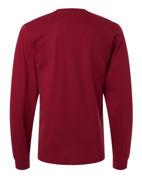 Unisex Fine Jersey Long Sleeve Tee - Cranberry