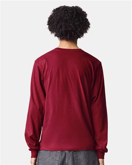 Unisex Fine Jersey Long Sleeve Tee - Cranberry