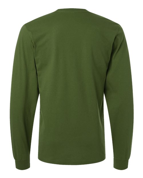 Unisex Fine Jersey Long Sleeve Tee - Olive