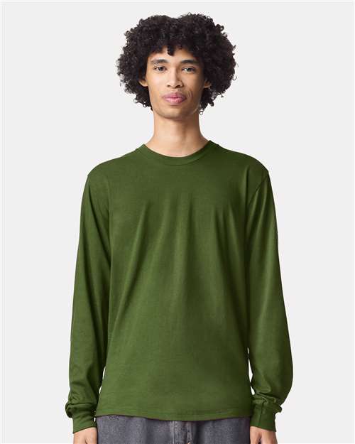 Unisex Fine Jersey Long Sleeve Tee - Olive