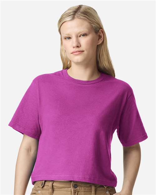 Women's Fine Jersey Boxy Tee - Super Pink