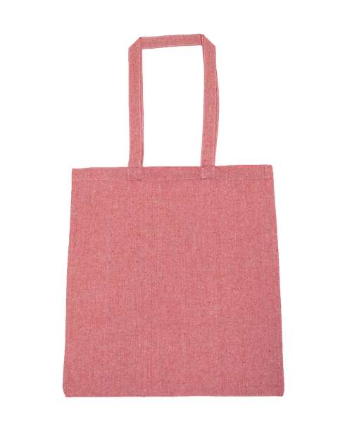 Lightweight Recycled Canvas Tote Bag with Extended Handle - Happy Heather Red
