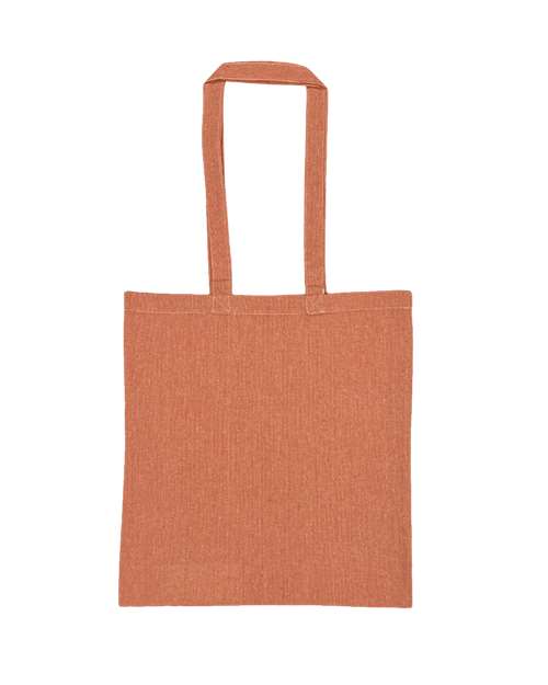 Lightweight Recycled Canvas Tote Bag with Extended Handle - Heather Peach