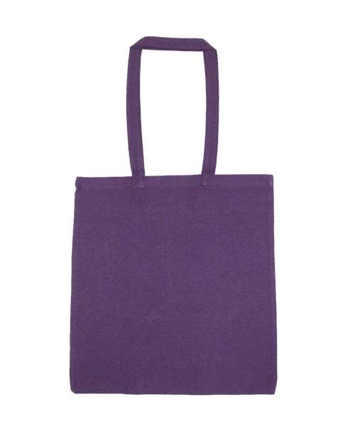 Lightweight Recycled Canvas Tote Bag with Extended Handle - Plum