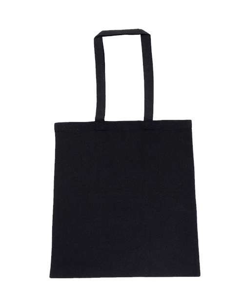 Lightweight Recycled Canvas Tote Bag with Extended Handle - Recycled Black