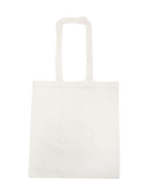 Lightweight Recycled Canvas Tote Bag with Extended Handle - White
