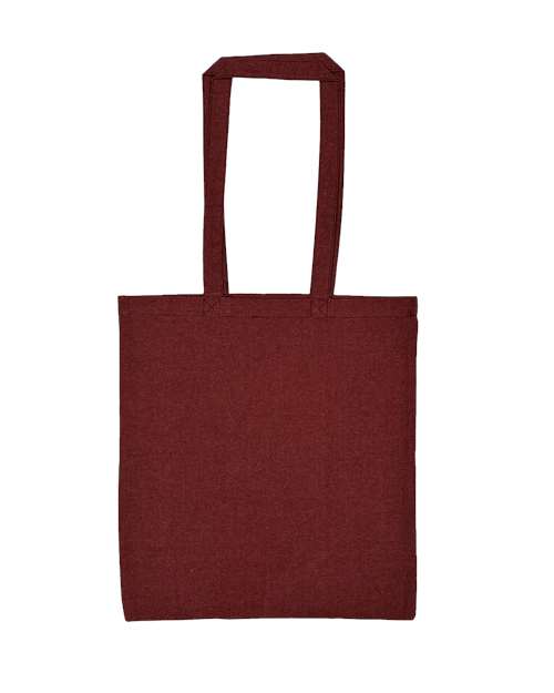 Lightweight Recycled Canvas Tote Bag with Extended Handle - Heather Red