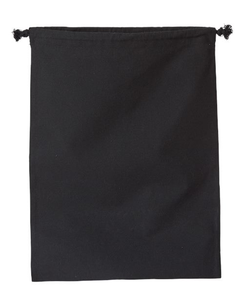 Double Cinch Recycled Canvas Shoe and Accessory Bag - Recycled Black
