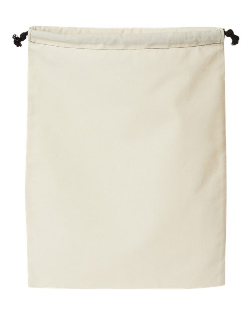 Double Cinch Recycled Canvas Shoe and Accessory Bag - Recycled Natural