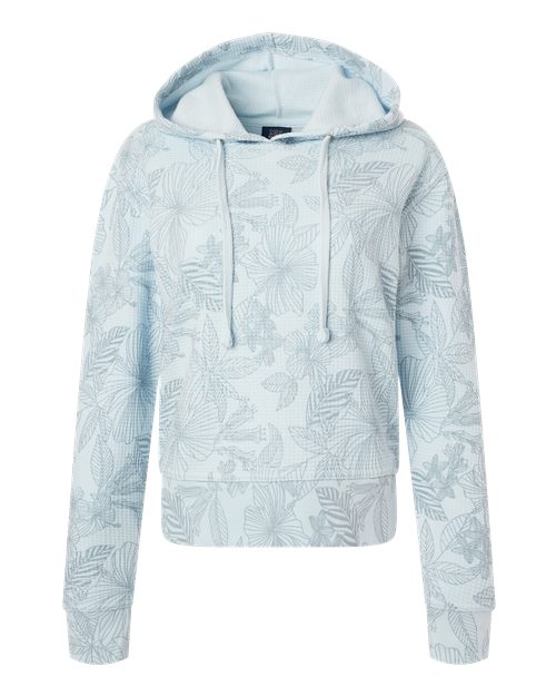 Women's Maddie Floral Print Hooded Sweatshirt - Arctic Blue