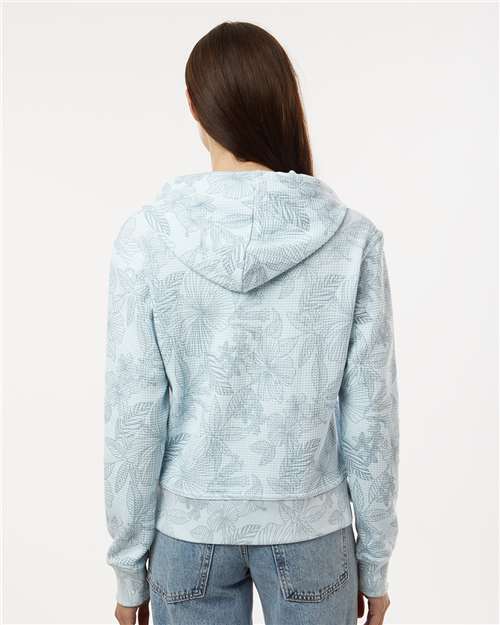 Women's Maddie Floral Print Hooded Sweatshirt - Arctic Blue
