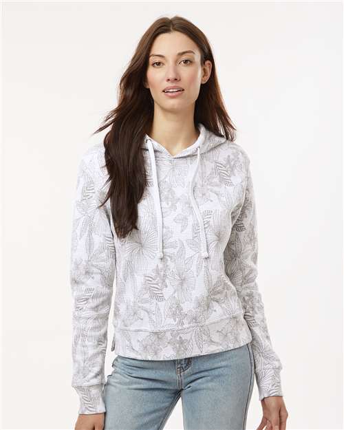 Women's Maddie Floral Print Hooded Sweatshirt - Ash