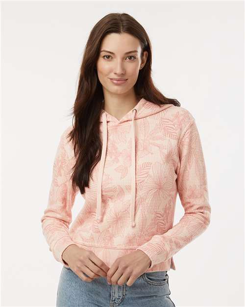 Women's Maddie Floral Print Hooded Sweatshirt - Cameo Pink