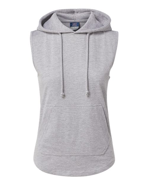 Women's Kinsley Sleeveless Hooded Sweatshirt - Heather Grey