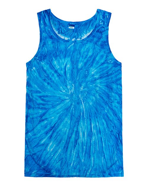 Unisex Tie-Dyed Tank Top - Neon Blueberry