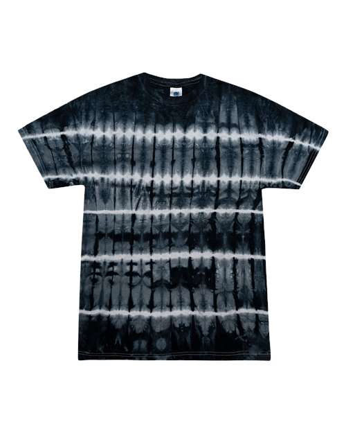 Youth Multi-Color Tie-Dyed T-Shirt - Black Shibori