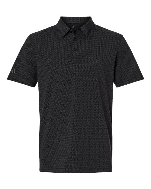 Men's Blended Printed Polo - Black