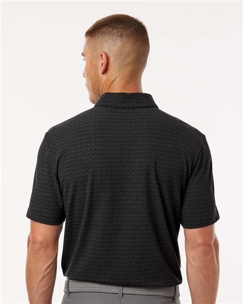 Men's Blended Printed Polo - Black