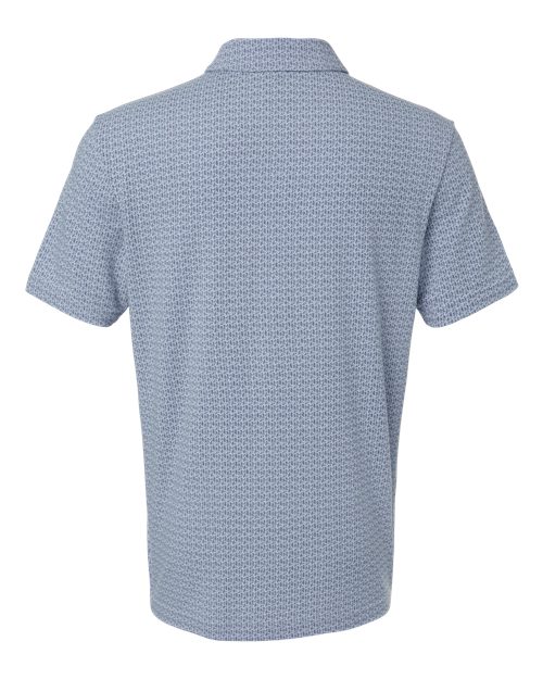 Men's Blended Printed Polo - Blue Dawn Melange