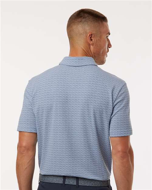 Men's Blended Printed Polo - Blue Dawn Melange