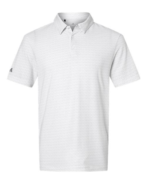 Men's Blended Printed Polo - White