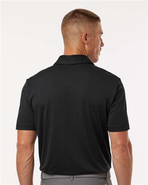 Men's Textured Stripe Polo - Black