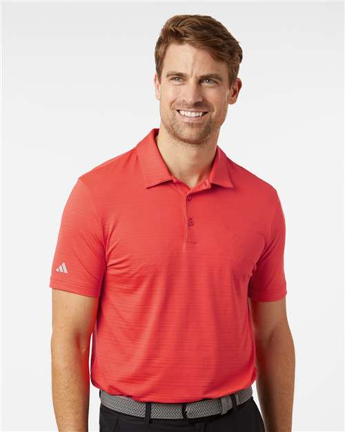 Men's Textured Stripe Polo - Bright Red