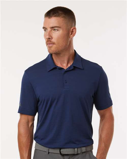 Men's Textured Stripe Polo - Dark Blue