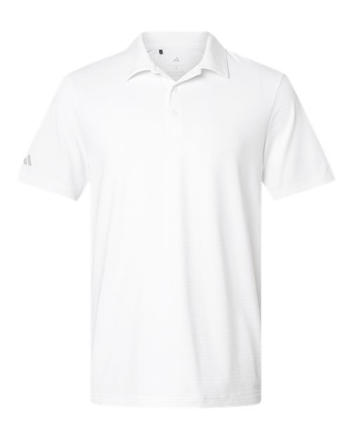 Men's Textured Stripe Polo - White