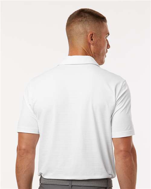 Men's Textured Stripe Polo - White