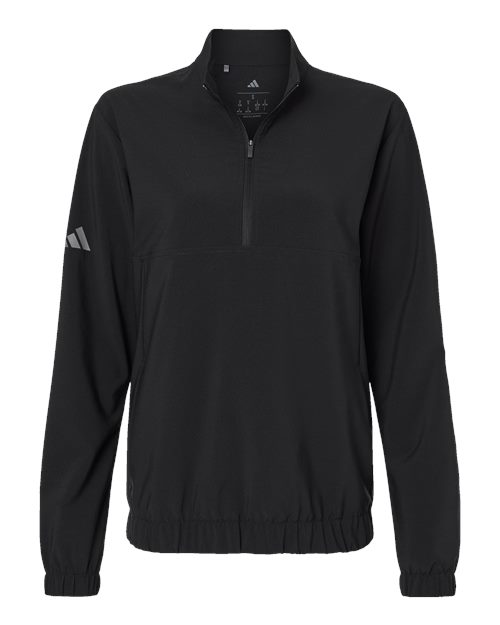 Women's Stretch Woven Half-Zip Pullover - Black