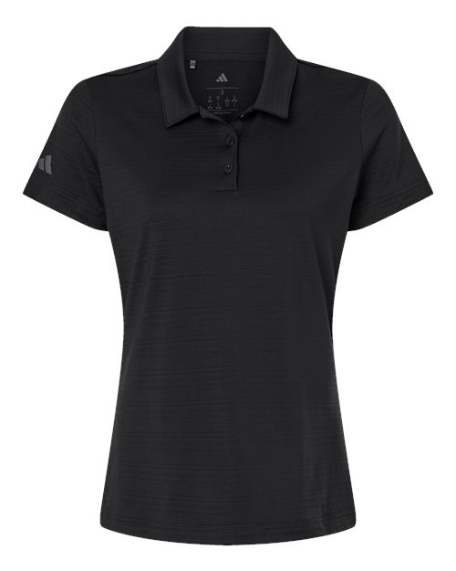Women's Textured Stripe Polo - Black