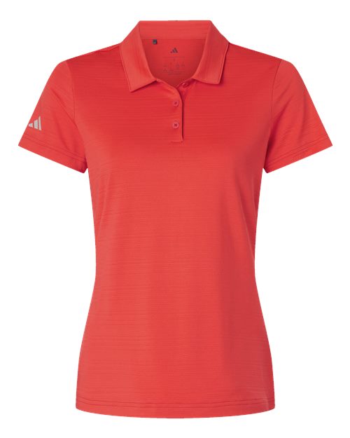 Women's Textured Stripe Polo - Bright Red