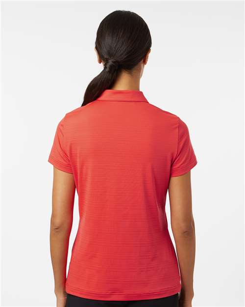 Women's Textured Stripe Polo - Bright Red