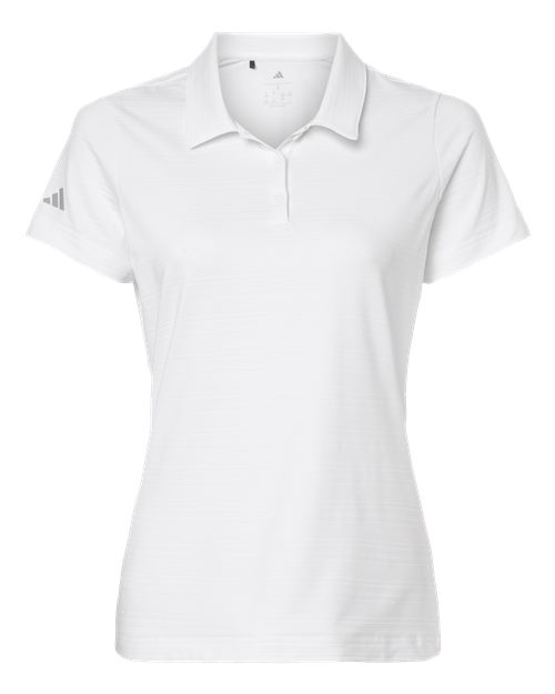 Women's Textured Stripe Polo - White