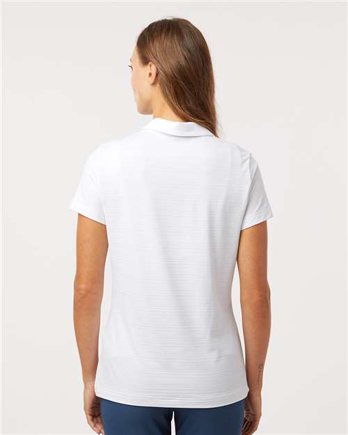 Women's Textured Stripe Polo - White