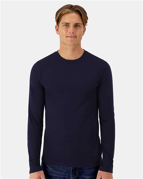 Unisex Cool DRI® Cotton Touch Long Sleeve T-Shirt - Athletic Navy