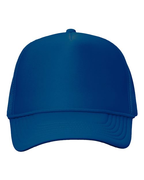 Foam Mesh-Back Trucker Cap - Royal/ Royal