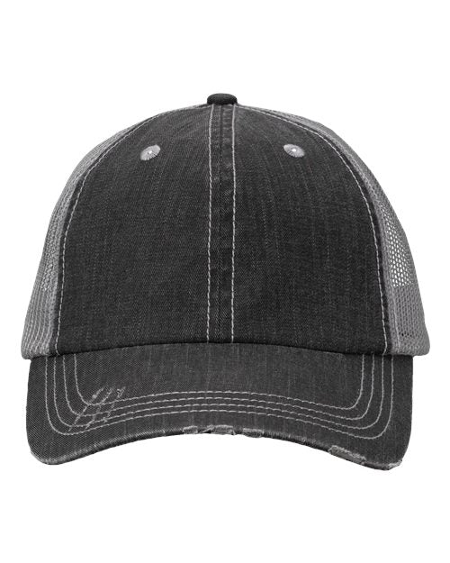 Contrast Stitch Cap - Black/ Grey