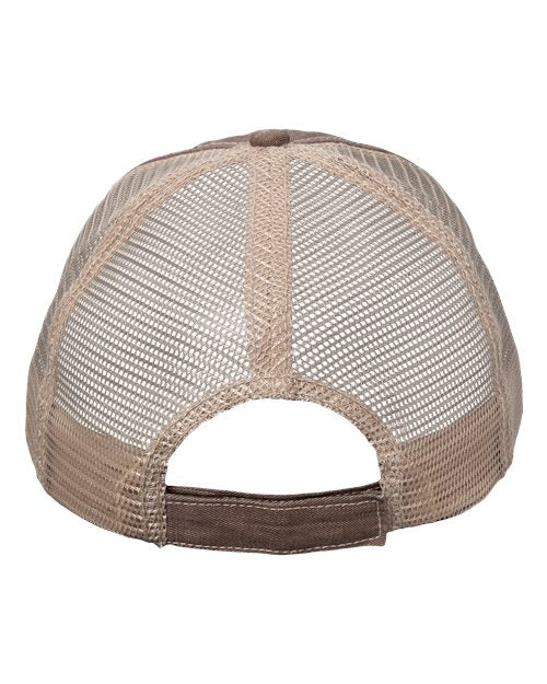 Contrast Stitch Cap - Brown/ Khaki
