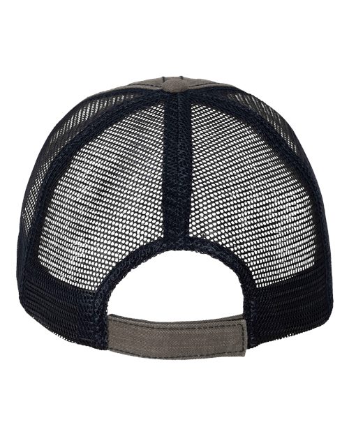 Contrast Stitch Cap - Olive Green/ Navy