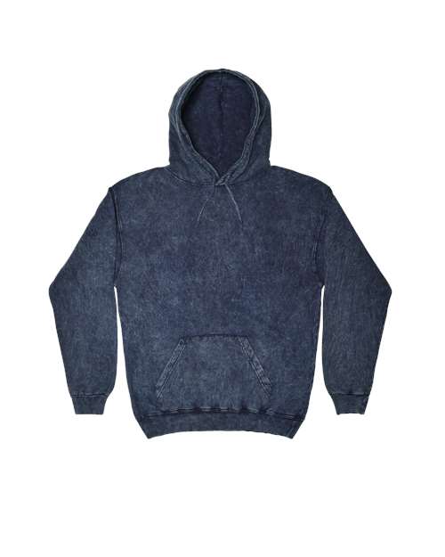 Unisex Mineral Wash Hooded Sweatshirt - Navy