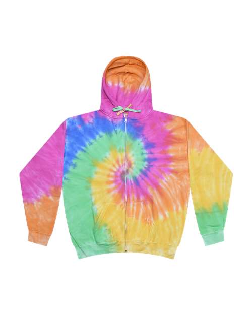Unisex Tie-Dyed Full-Zip Hooded Sweatshirt - Eternity