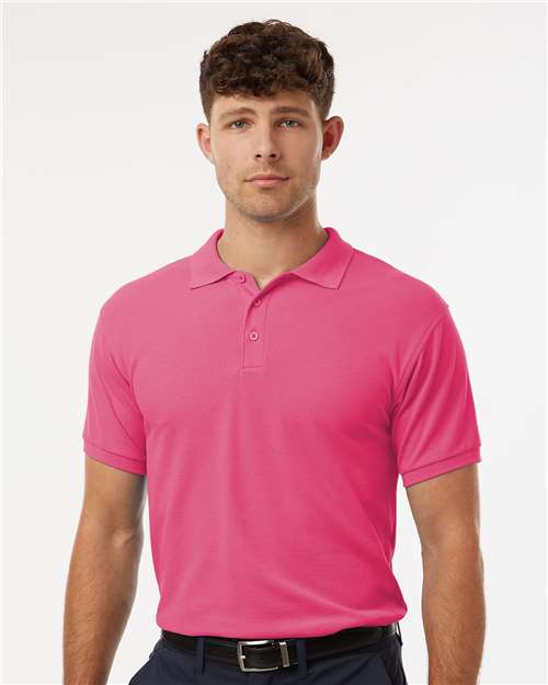 Men's Pique Polo - Bright Pink