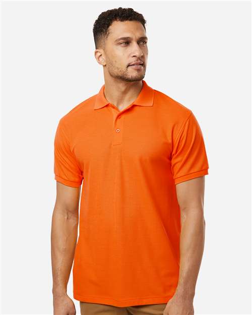 Men's Pique Polo - Deep Orange