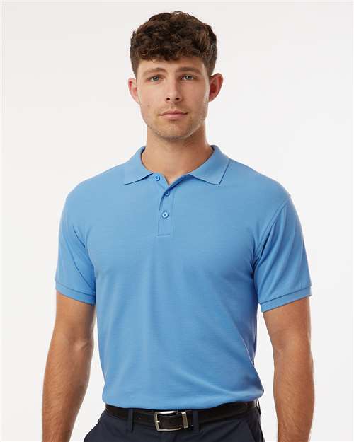 Men's Pique Polo - Carolina Blue