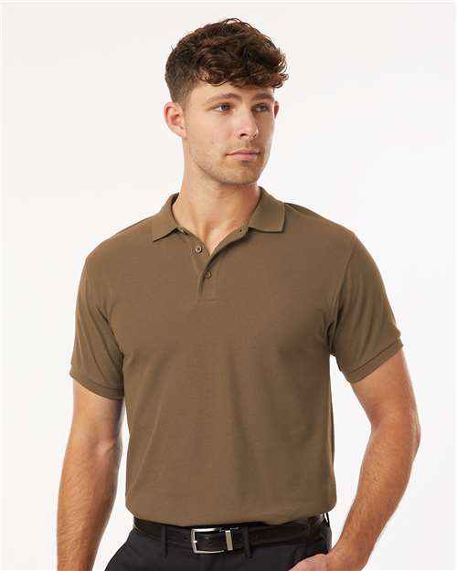 Men's Pique Polo - Cigar